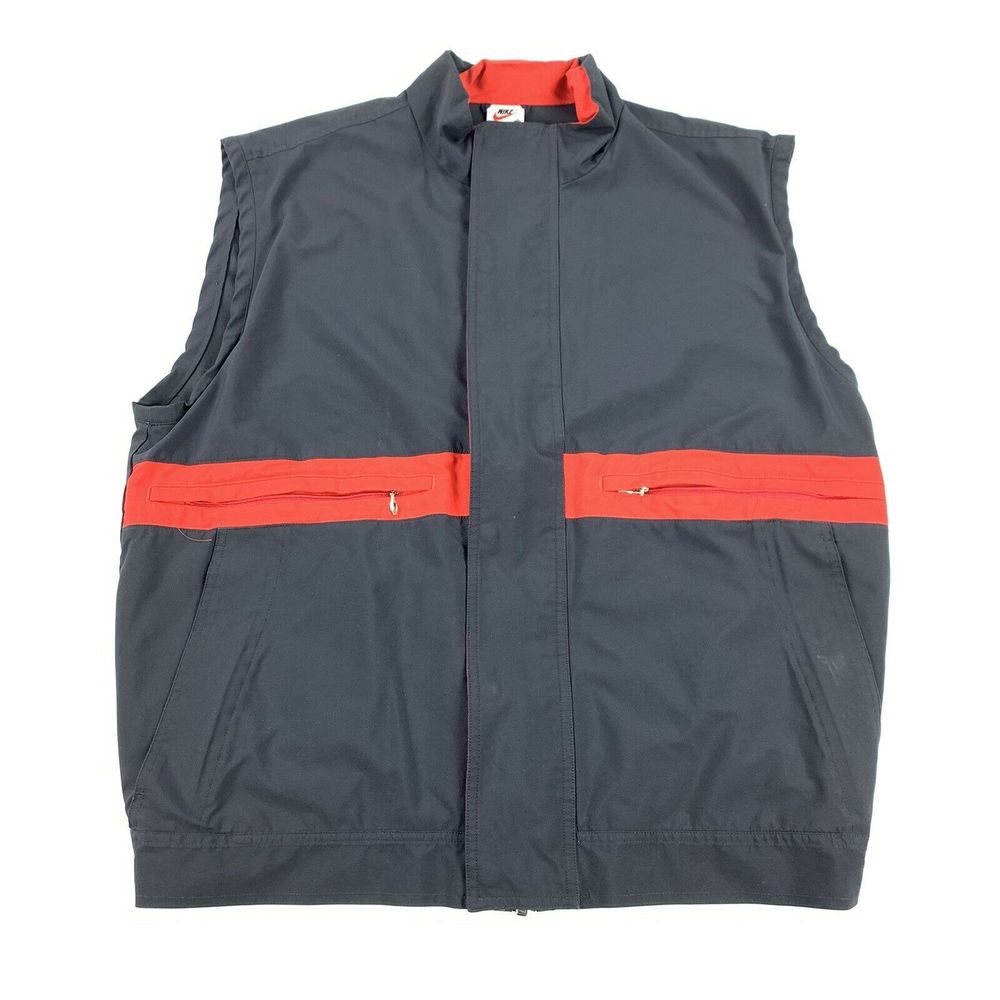 VTG 90's Nike White Tag Striped Windbreaker Vest
